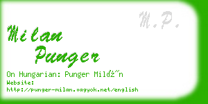 milan punger business card